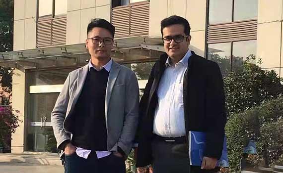 鶴壁印度食品企業(yè)客戶到冠猴智能海安生產(chǎn)基地參觀考察