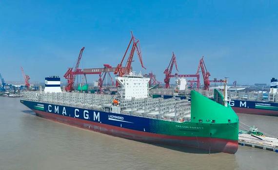 呂梁中國智造閃耀國際舞臺：滬東中華交付法國達飛集團清潔能源集裝箱巨輪