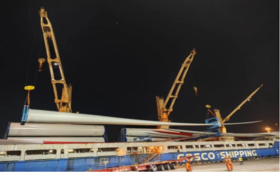 襄陽(yáng)廣西防城港海上風(fēng)電塔筒項(xiàng)目正式完成發(fā)運(yùn)