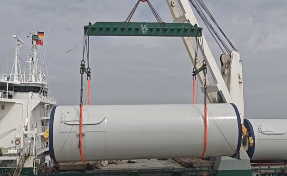 安陽突破！東灶港口公司圓滿完成開港以來最大規模風力塔筒大件項目運輸