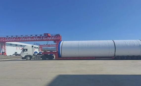 襄陽河南三門峽市城鄉一體化區150兆瓦風電項目一期一步50兆瓦項目首套塔筒順利發貨