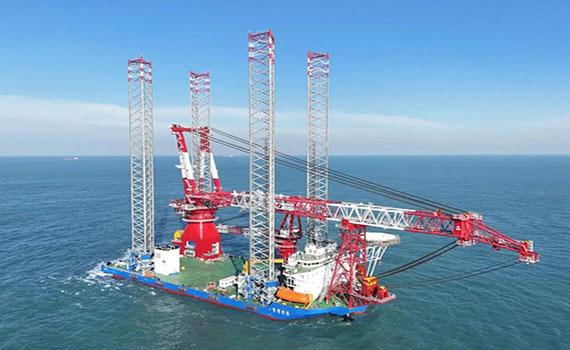 安陽電建1600T風電安裝平臺順利完成航行試驗