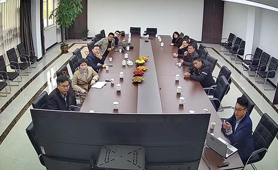 宿遷熱烈歡迎廈鎢新能源一行蒞臨我司工廠參觀考察